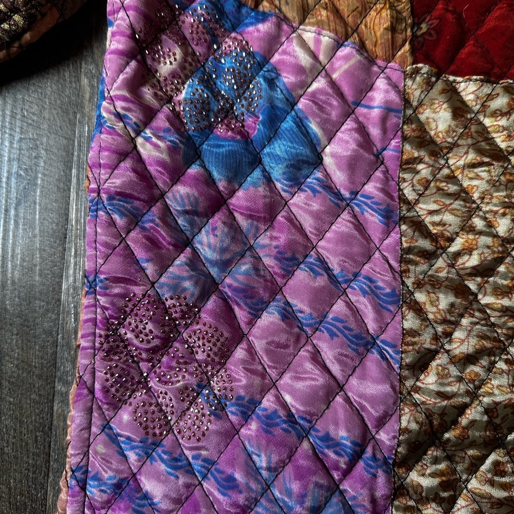 Quilted Sacred Threads Button Up Lightweight Jack… - image 7